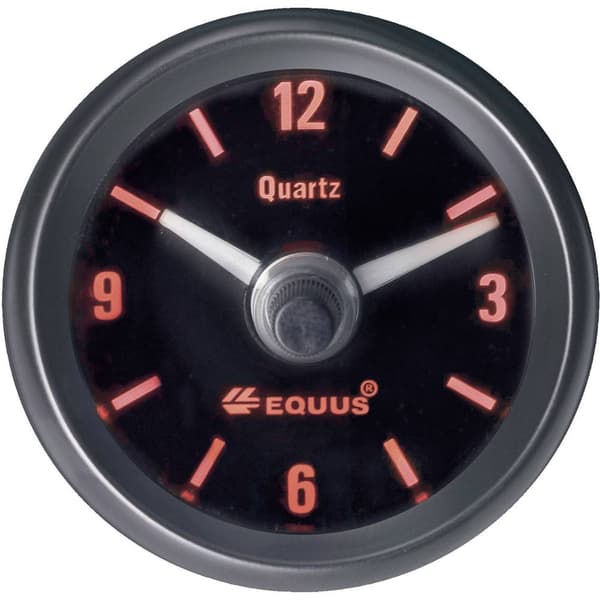 Equus 656789 Inbyggnadsinstrument för bil Qvartsur, analogt 4 LED:er Blå, Grön, Gul, Röd 52 mm