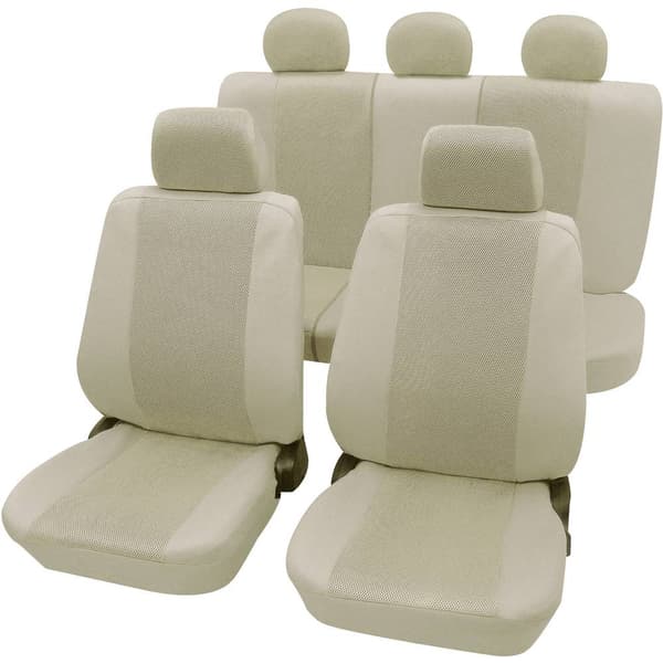 Petex 26174809 Sydney Stolklädsel 11 delar Polyester Beige Förarsäte, Passagerarsäte fram, Baksäte