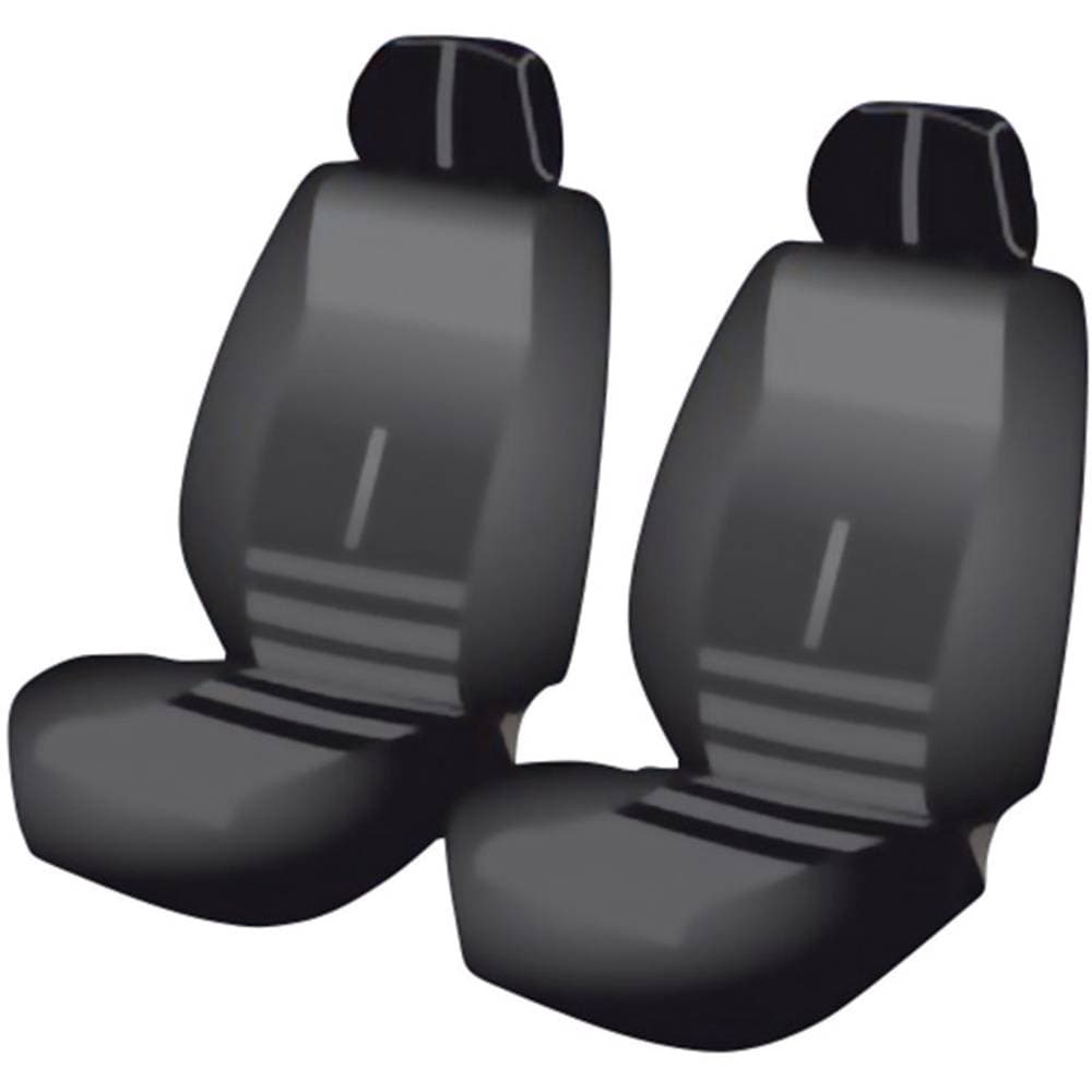 Unitec 84956 Twin Stolklädsel 6 delar Polyester Svart Förarsäte, Passagerarsäte fram