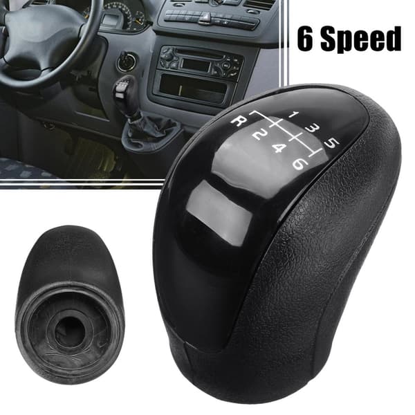 Bil 6-växlad växelspaksknopp för Mercedes Vito Viano W639 (2003-2010) Sprinter II 906 (2006-2013)(6 hastigheter)