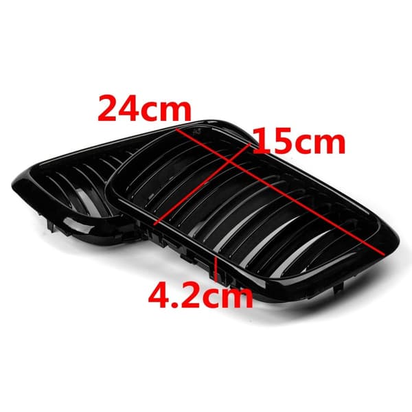 Par Gloss Black ABS Främre Njurgaller För BMW E36 1997-1999