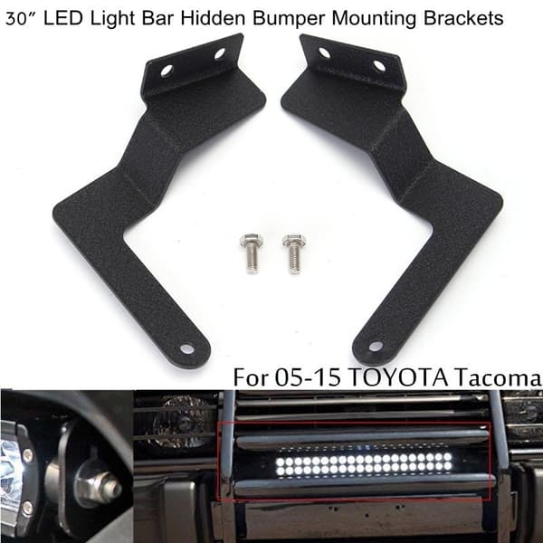 2X 30" LED-valopalkki Piilotettu puskurin kiinnitysteline sopii TOYOTA Tacoma 2005-2015 Väri: Musta