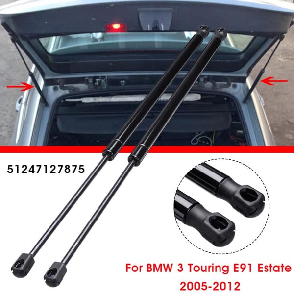 2 kpl takaluukun takaluukun kaasujousijouset BMW 3 Touring E91 Estate 2005-2012(musta, 1 kpl)