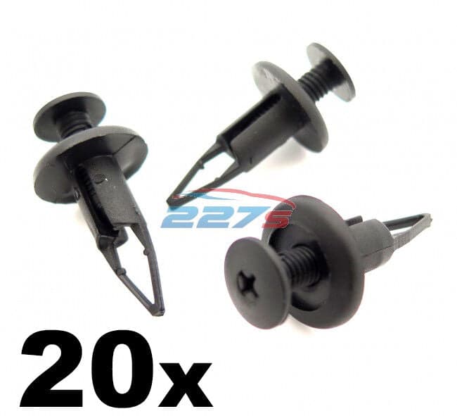 9mm Plastic Trim Panel Clips- Bumper st�tf�ngare & Sill Moulding Clips- f�r Toyota & Lexus