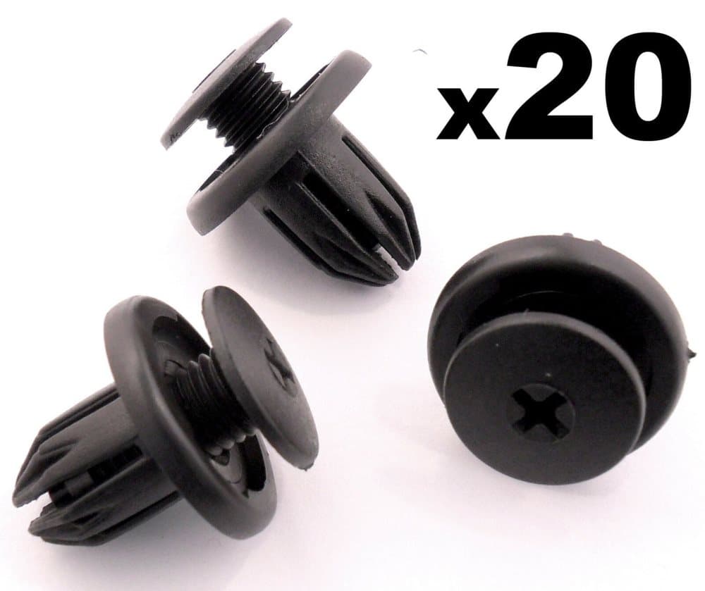 20x Mini Wheel Ratt Arch Lining, Splashguard, Bumper st�tf�ngares & Sideskirt Plastic Trim Clips