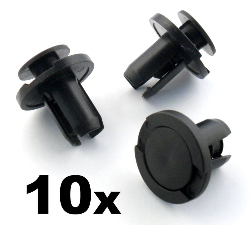 10x 10mm Push Fit Honda Bumper st�tf�ngare, Grille & Engine Under Tray Trim Panel Clips