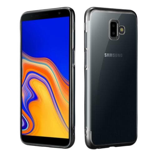 SAMSUNG Samsung Galaxy J4 Plus 2018 J4... Gel Phone Case Cover + Film tector (Black) Electroplating