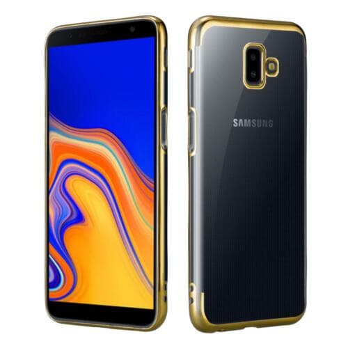SAMSUNG Samsung Galaxy J4 Plus 2018 J4... Gel Phone Case Cover + Film tector (Gold) Electroplating