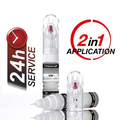 VW/AUDI LY7G QUARTZ GREY TOUCH UP PAINT PEN/BRUSH SCRATCH CHIP REPAIR