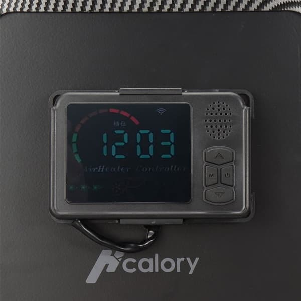 Hcalory 12V/24V 8KW Parkeringsvarmer LCD-knapkontakt og Bluetooth-fjernbetjening, mørkegrå, 2022-opgradering