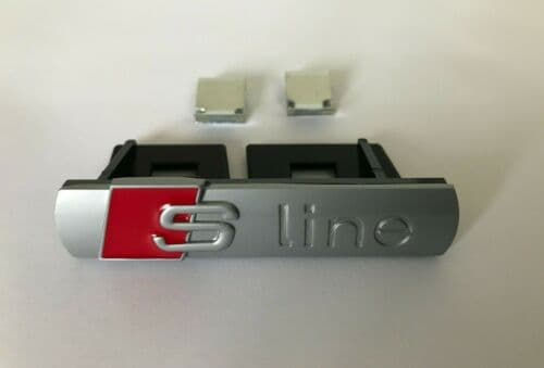 NEW GRILL GRILLE Silver SLine S line Badge Emblem For Audi A3 A4 A5 TT Q7