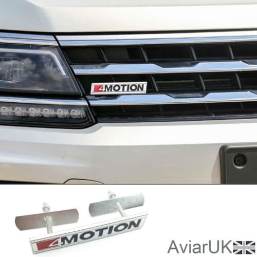 4MOTION VW 3D Grill Badge Emblem Chrome Golf Tiguan Transporter Touareg 4 MOTION