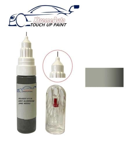 Grey Aluminium 611A Touch Up Paint Pen Citroen Peugeot Brush Repair Kit