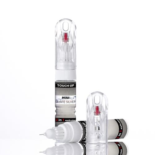 Touch Up Paint Pen Mini Cooper S Cabrio White Silver A62 Needle + Brush