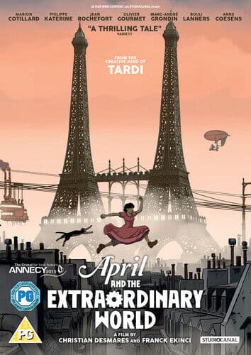 April and the Extraordinary World DVD (2016) Christian Desmares cert PG English Brand New