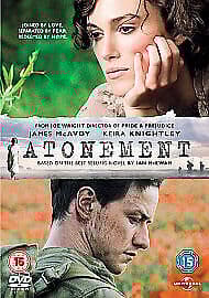 Atonement DVD (2008) Keira Knightley, Wright (DIR) cert 15 Englist Brand New