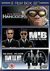Hancock/Men in Black/Men in Black 2 DVD (2009) Will Smith, Berg (DIR) cert 12 3 Englist Brand New