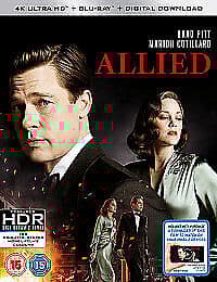 Allied DVD (2017) Brad Pitt, Zemeckis (DIR) cert 15 2 discs English Brand New