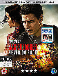 Jack Reacher - Never Go Back DVD (2017) Tom Cruise, Zwick (DIR) cert 12 2 discs English Brand New