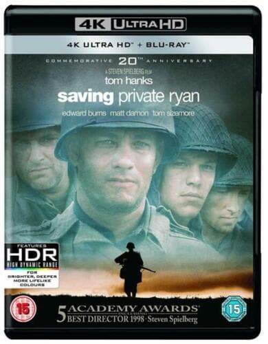 Saving Private Ryan DVD (2018) Tom Hanks, Spielberg (DIR) cert 15 3 discs English Brand New