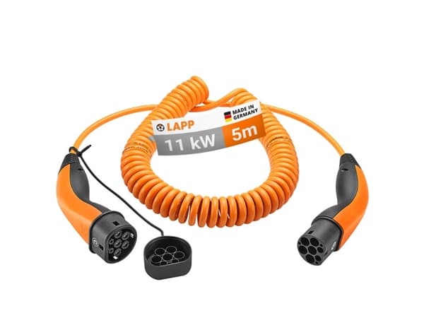 Lapp Mobility Type 2 Spiral Ladekabel for Elbil 11 kW - 5 Meter