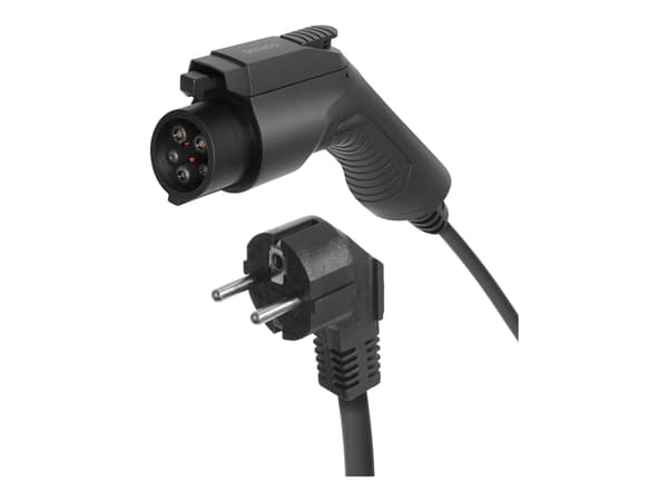 DELTACO e-Charge laddare Schuko till Typ 1 - 6A - 1,5+4 meter