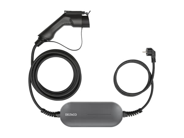 DELTACO e-Charge laddare Schuko till Typ 1 - 6A - 1,5+4 meter