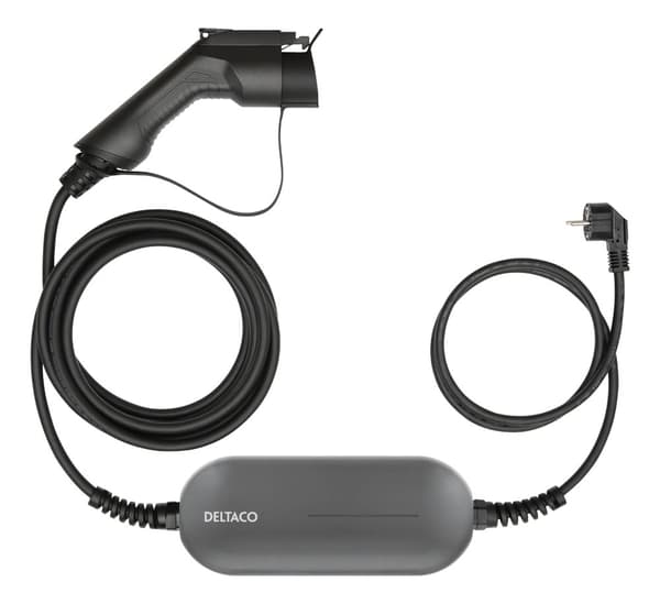 DELTACO e-Charge laddare Schuko till Typ 1 - 6A - 1,5+4 meter