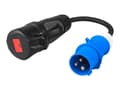 Miniatyrbild 1 av 5: Green Cell - Laddningsadapter - IEC 60309 3P+N+E hona till IEC 60309 1P+N+E hane - 50 cm - power 3.7 kW