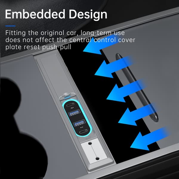 USB-opladningskonsol Z62A til Tesla Model 3 / Y 27W
