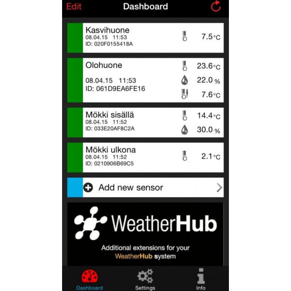 Finlands Termometer 8210 WeatherHub Gateway -väderstationens gateway