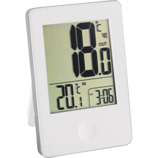 Suomen7350 - trådlös inomhus-/utomhustermometer, vit