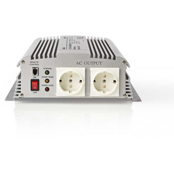Nedis 1500 W inverter, 12 V DC - 230 V AC - Nedis 1500 W inverter, 12 V DC - 230 V AC Grå
