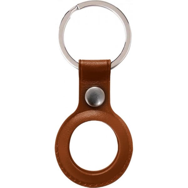 Wave Genuine Leather med nyckelring, Apple AirTag, brun