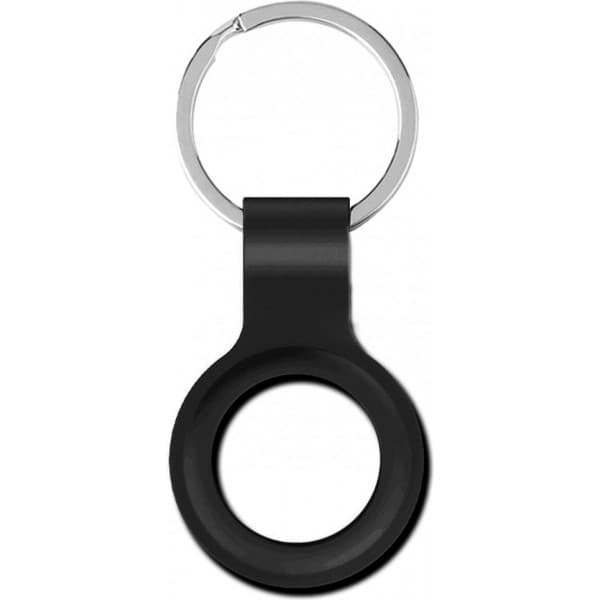 Våg silikonfodral med nyckelring, Apple AirTag, svart