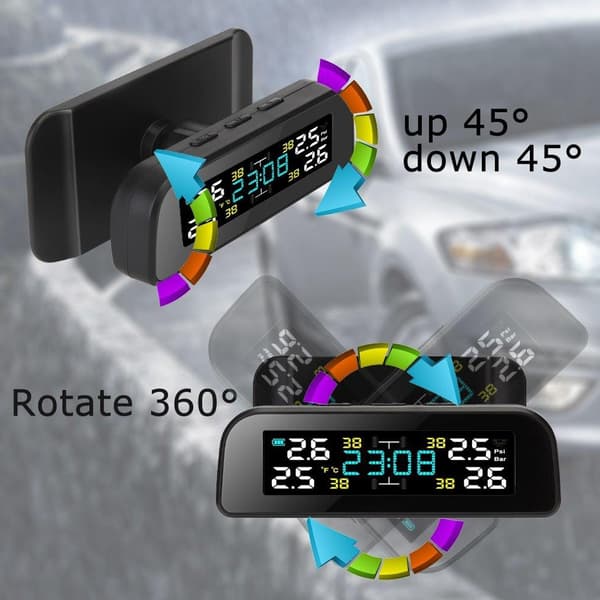 Dæktrykssensor TPMS med solcelle
