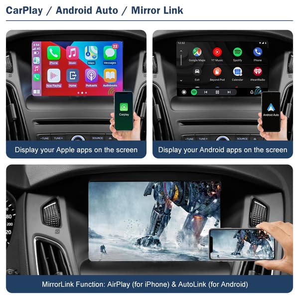 Trådløs CarPlay, Android Auto Interface, AirPlay Car Play Funktion