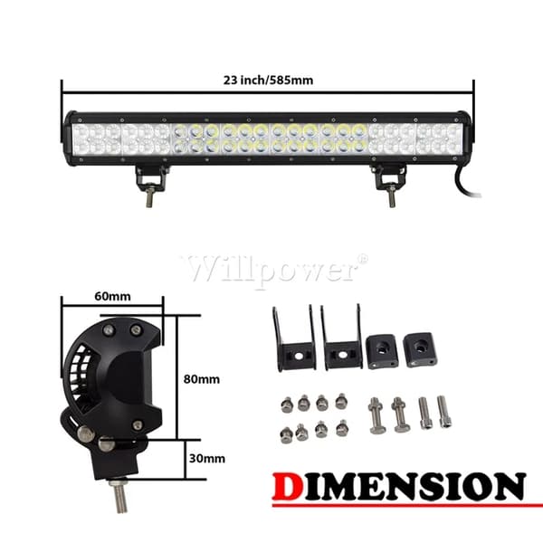 LED-ljusramp, vattentät, universell passform, 44 tum Combo n Wire