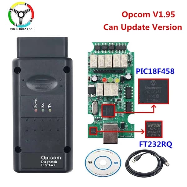 Opcom Diagnostisk Scanner, PIC18F458 Chip, Firmwareuppdatering, V170 Uppdatering