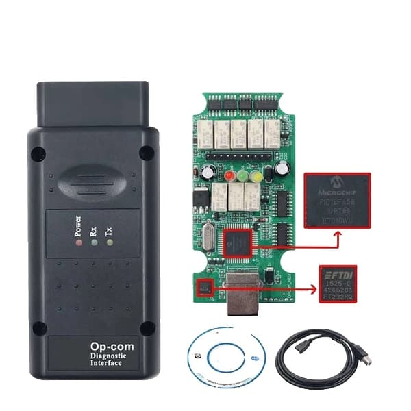 Opcom Diagnostisk Scanner, PIC18F458 Chip, Firmwareuppdatering, V170 Uppdatering