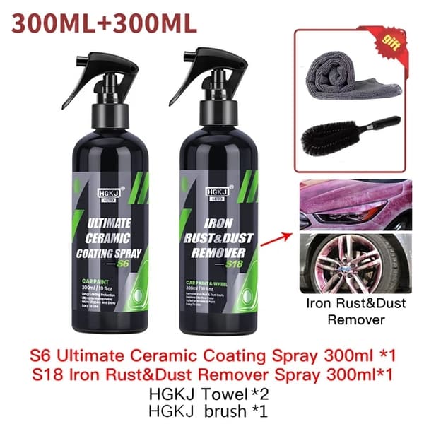 Bil Nano Keramisk Beläggning, Skyddsvax, Flytande Polymer Spray, S6-300ml X2st