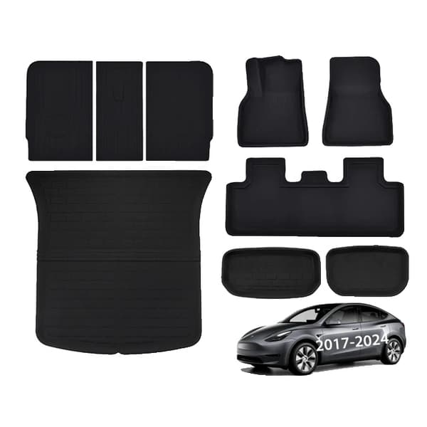 Tesla Model Y Gulvmåtter, 3D Design, Kraftig Non Slip , M3 LHD gulvmåtte