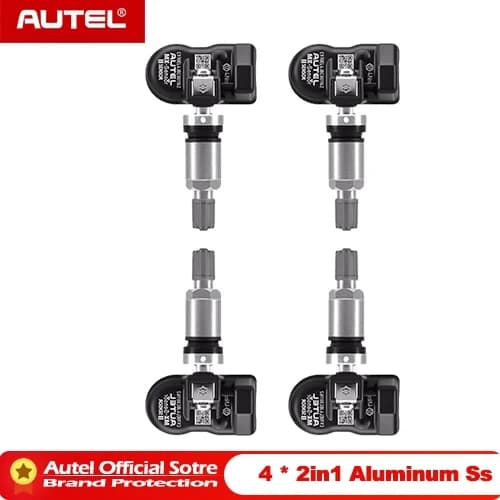 TPMS-anturi, 433 315MHZ taajuus, renkaiden paineenvalvontatesteri, 4x 2in1 alumiini ss