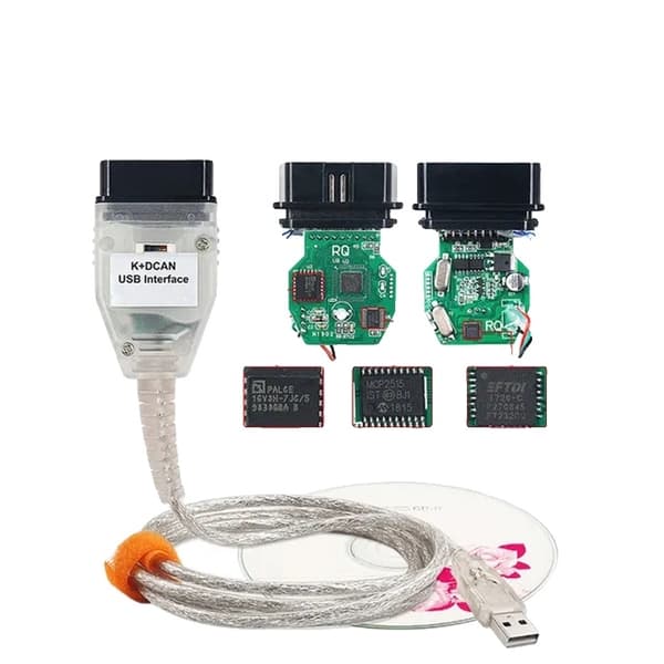 BMW K DCAN-switch, OBDII-diagnostikkabel, USB-gränssnitt, Med Switch