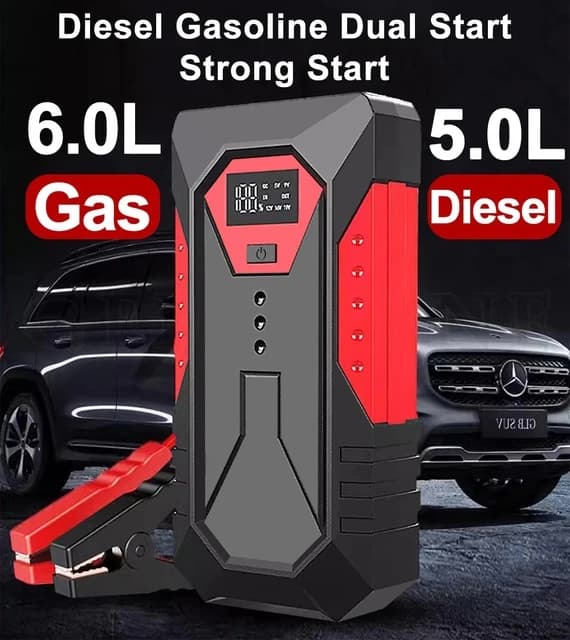 Auton hyppykäynnistin, kannettava, virtapankki, 1200A18000mAh