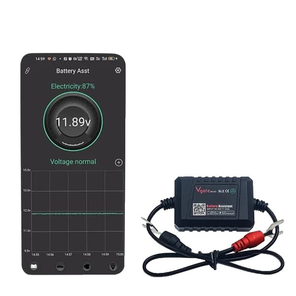 Auton akkutesteri, Bluetooth 40 -yhteensopivuus, yhteensopiva Android- ja iOS-puhelimien kanssa., Vgate Battery Tester