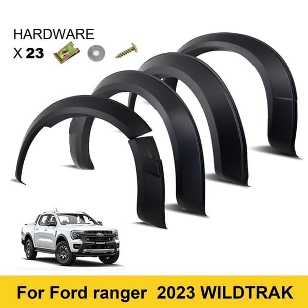 Fenderforøgere, mat sort finish, hjulbuebeskyttelse, FR23FF303BK