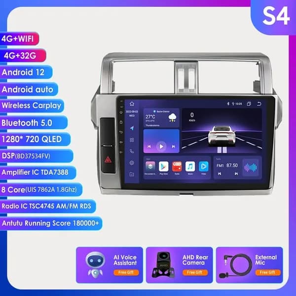 Bil Multimedia Afspiller, Trådløs Carplay, GPS, P1