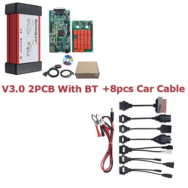Bil Lastbil ODB2-skanner, Multidiag Pro+, Bluetooth 43-teknik, Fri frakt, V30 Med BT