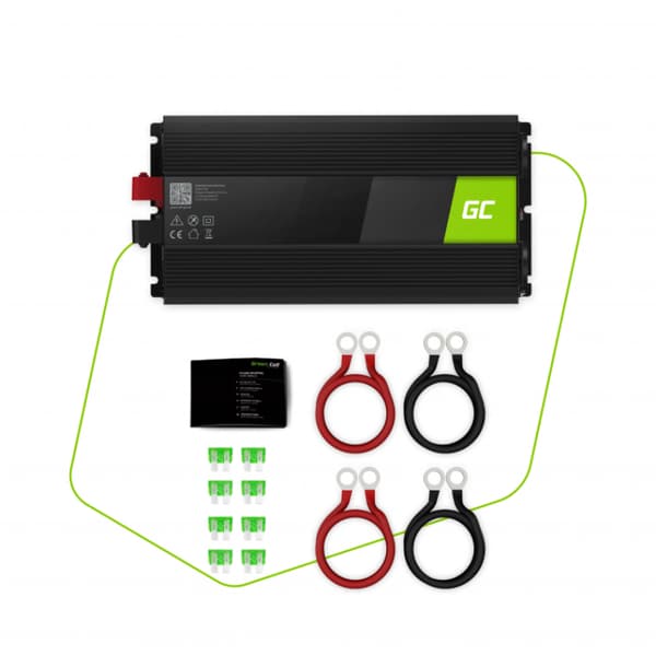 Green Cell - Spændingsomformer Green Cell® Inverter 12V til 230V 2000W/4000W Ren sinusbølge